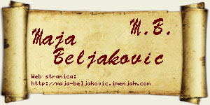 Maja Beljaković vizit kartica